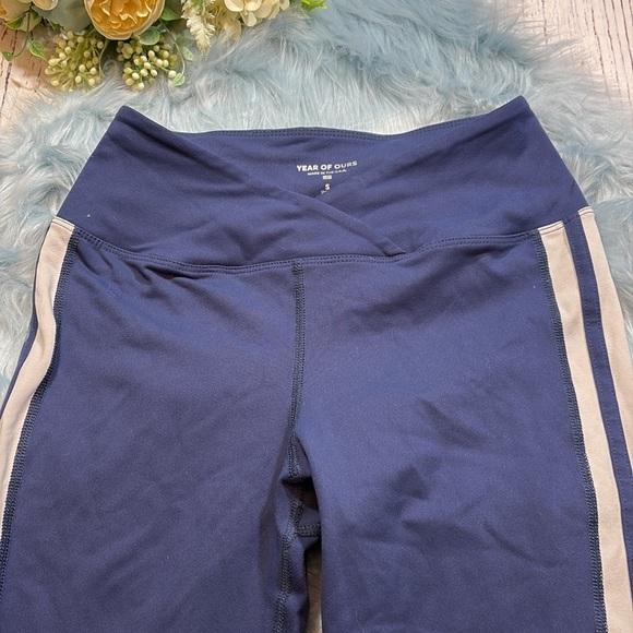 Year Of Ours 7/8 Sport Legging Navy White sz S - Picture 2 of 8